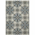 thumbnail image 1 of 6' X 9' Beige Oriental Stain Resistant Indoor Outdoor Area Rug, 1 of 9