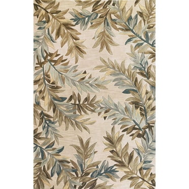 HomeRoots 7' x 9'  Wool Ivory  Area Rug - 350313