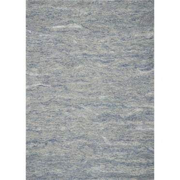 HomeRoots 350054 7 ft. 6 in. x 9 ft. 6 in. Wool & Viscose Ocean Blue Area Rug