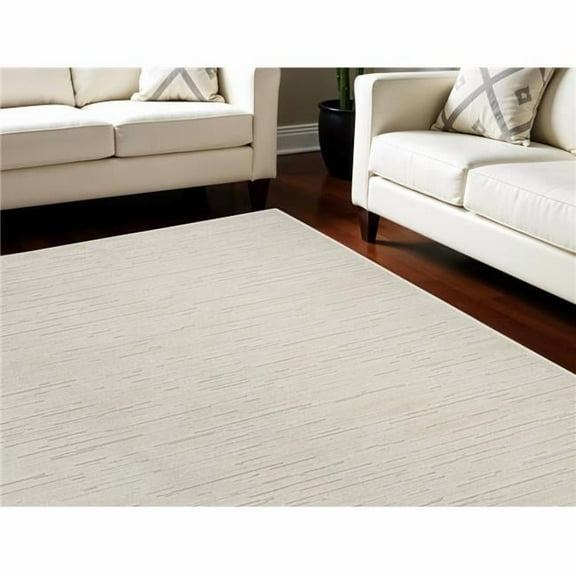 HomeRoots 564090 7 x 9 ft. Geometric Rectangle Area Rug, Beige