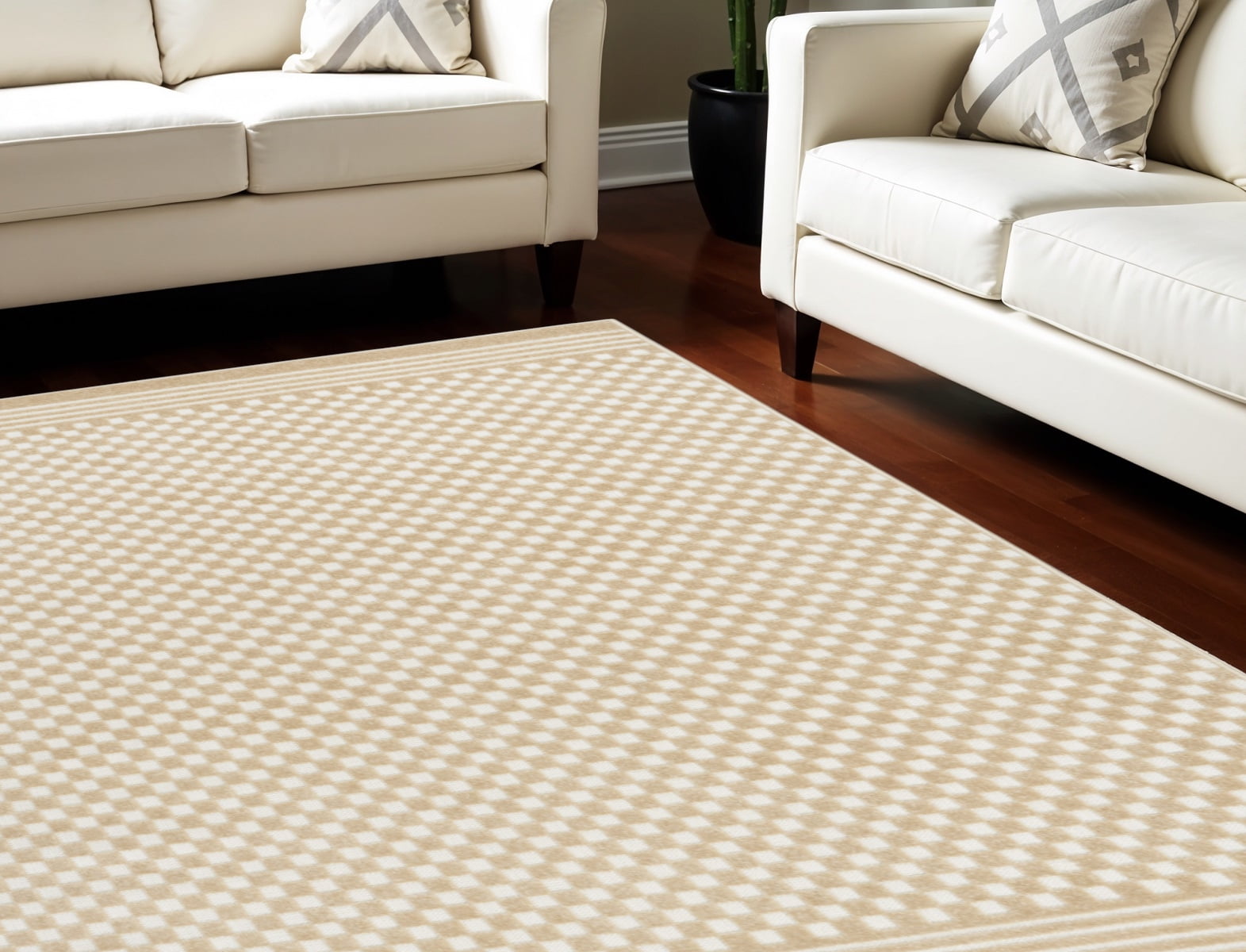 7' X 9' Tan Geometric Area Rug - Walmart.com