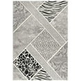 thumbnail image 1 of HomeRoots  7 x 9 ft. Gray Geometric Power Loom Stain Resistant Rectangle Area Rug - Gray - 7 x 9 ft., 1 of 1