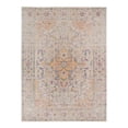 thumbnail image 1 of 7' x 9' Yellow and Ivory Oriental Power Loom Distressed Area Rug, 1 of 5