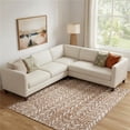 thumbnail image 1 of HomeRoots 722088 9 x 13 ft. Brown & Tan Chevron Rectangle Area Rug, 1 of 1