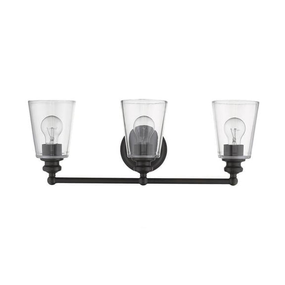 HomeRoots 8.25 x 22.75 x 6.75 in. Ceil 3-Light Oil-Rubbed Bronze Vanity Light