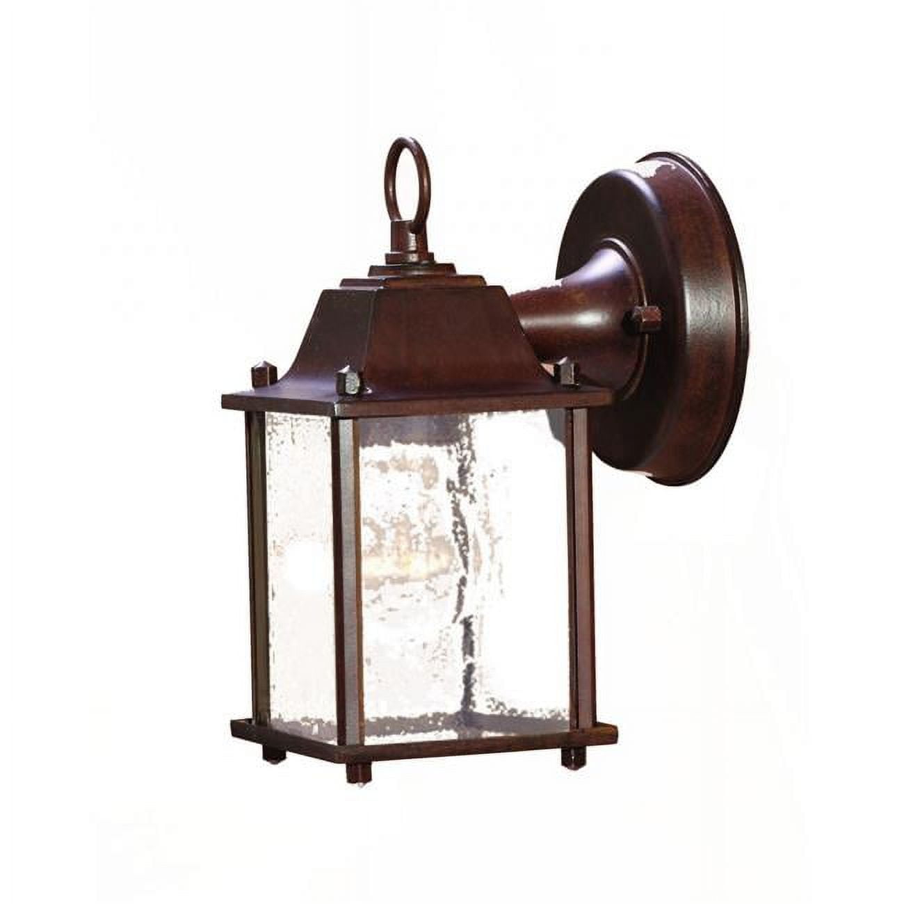 Dark Brown Swing Arm Waterfall Glass Lantern Light