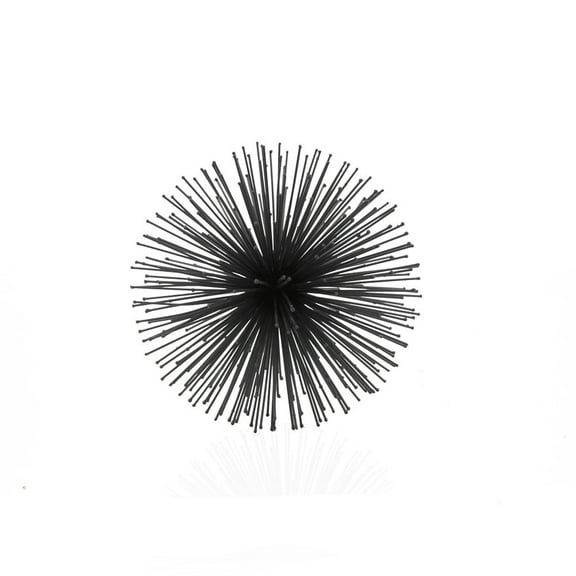 8" Black Metal Spiky Sphere