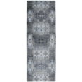 thumbnail image 1 of 8' Blue Gray And Taupe Abstract Stain Resistant Runner Rug, 1 of 6