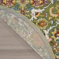 thumbnail image 1 of 8' Green Round Floral Power Loom Area Rug, 1 of 5
