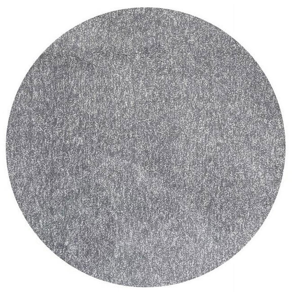 8' Round Polyester Grey Heather Area Rug