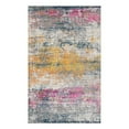 thumbnail image 1 of 8' Pink and Orange Abstract Power Loom Runner Rug, 1 of 5