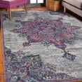 thumbnail image 1 of 8' Pink Medallion Power Loom Runner Rug, 1 of 11