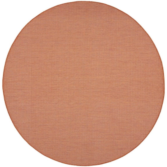 8' Charcoal Round Power Loom Area Rug