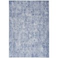 thumbnail image 1 of 8' x 10' Blue and Off White Geometric Power Loom Washable Area Rug, 1 of 5