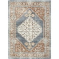 thumbnail image 1 of HomeRoots 8' X 10' Denim Blue Oriental Power Loom Distressed Washable Area Rug, 1 of 10