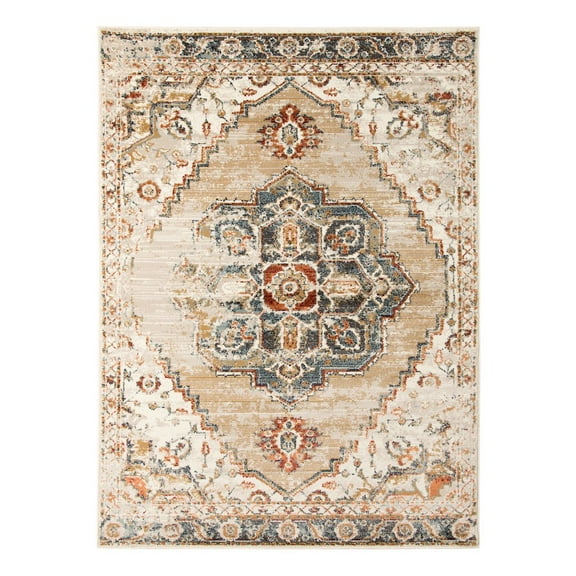 HomeRoots 8' X 10' Gold Medallion Power Loom Area Rug
