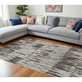 thumbnail image 1 of 8' X 10' Ivory Brown And Gray Abstract Power Loom Stain Resistant Area Rug, 1 of 9