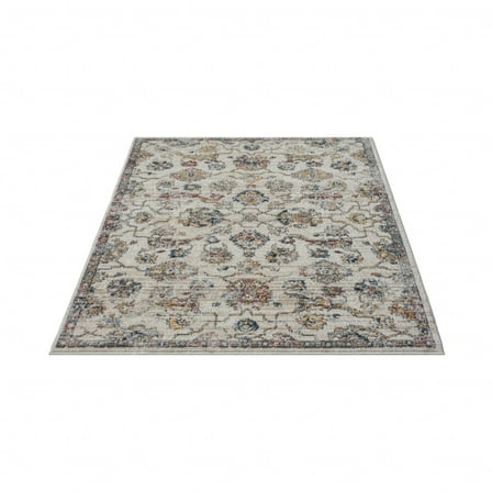 HomeRoots 8' X 10' Gray Floral Area Rug