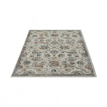 HomeRoots 8' X 10' Gray Floral Area Rug