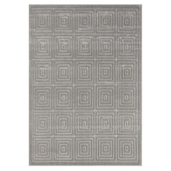 HomeRoots 8' X 10' Gray Geometric Area Rug