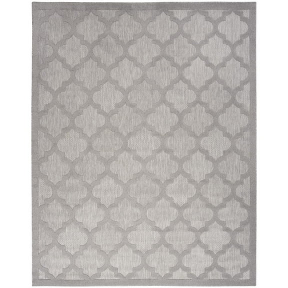 8' X 10' Gray Geometric Flatweave Area Rug