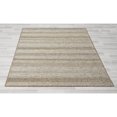 thumbnail image 1 of 8' X 10' Tan Striped Handmade Indoor Outdoor Area Rug, 1 of 5