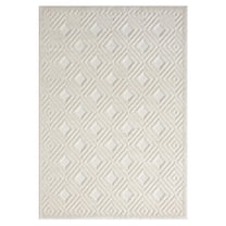 HomeRoots 8' X 10' Ivory Geometric Area Rug