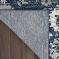 thumbnail image 1 of 8' X 10' Navy Blue Floral Power Loom Distressed Area Rug, 1 of 4