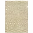 thumbnail image 1 of 8' X 10' Sand And Ivory Geometric Power Loom Stain Resistant Area Rug, 1 of 9