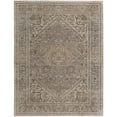 thumbnail image 1 of 8' X 10' Tan Brown And Ivory Floral Power Loom Distressed Area Rug, 1 of 9