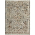 thumbnail image 1 of 8' X 10' Tan Orange And Red Floral Power Loom Distressed Area Rug With Fringe, 1 of 9
