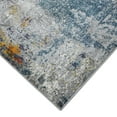 thumbnail image 1 of 8' x 11' Blue and Pink Abstract Power Loom Area Rug, 1 of 4