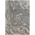 thumbnail image 1 of 8' X 11' Gray Ivory And Silver Abstract Stain Resistant Area Rug, 1 of 4