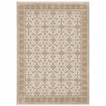 thumbnail image 1 of 8' X 11' Ivory And Gold Oriental Power Loom Stain Resistant Area Rug With Fringe, 1 of 5