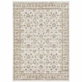 thumbnail image 1 of HomeRoots 8' X 11' Ivory And Grey Oriental Power Loom Stain Resistant Area Rug With Fringe, 1 of 5