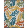 thumbnail image 1 of HomeRoots 8' X 11' Ivory Floral Non Skid Indoor Outdoor Area Rug, 1 of 6