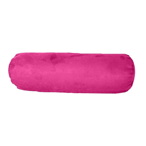 8" X 20" Fuchsia Bolster Microsuede Zippered Pillow