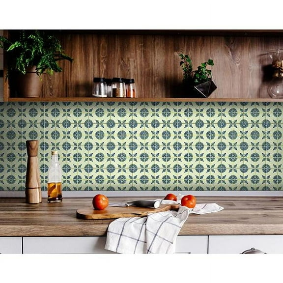 8" X 8" Aegean Orb Removable Peel and Stick Tiles