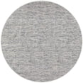 thumbnail image 1 of 8' X 8' Blue Round Wool Hand Loomed Handmade Area Rug, 1 of 4