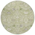 thumbnail image 1 of HomeRoots 598012 8 ft. Artichoke Green, Gray & Ivory Round Oriental Washable Indoor & Outdoor Traditional Area Rug, 1 of 1