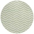 thumbnail image 1 of HomeRoots 595291 8 ft. Artichoke Green & Ivory Round Chevron Washable Indoor & Outdoor Area Rug, 1 of 1