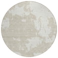 thumbnail image 1 of HomeRoots 593320 8 ft. Beige & Ivory Round Abstract Washable Indoor & Outdoor Area Rug, 1 of 1