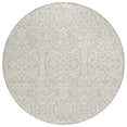 thumbnail image 1 of HomeRoots 595123 8 ft. Beige & Ivory Round Damask Washable Indoor & Outdoor Traditional Area Rug, 1 of 1