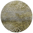 thumbnail image 1 of HomeRoots 603079 8 ft. Brown, Gray & Ivory Round Abstract Washable Indoor & Outdoor Area Rug, 1 of 1
