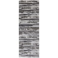 thumbnail image 1 of HomeRoots  8 ft. Brown & Ivory Abstract Power Loom Distressed Stain Resistant Runner Area Rug - Gray and Ivory, 1 of 1