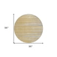 thumbnail image 1 of HomeRoots 597243 8 ft. Gold, Gray & Ivory Round Striped Washable Indoor & Outdoor Area Rug, 1 of 1
