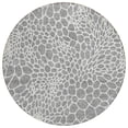 thumbnail image 1 of HomeRoots 595075 8 ft. Gray & Ivory Round Geometric Washable Indoor & Outdoor Area Rug, 1 of 1