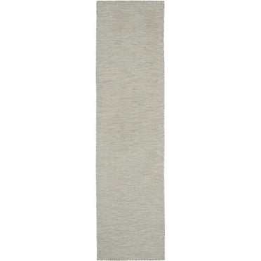 HomeRoots  8 ft. Gray Power Loom Runner Area Rug - Gray - 8 ft.