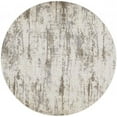 thumbnail image 1 of HomeRoots  8 ft. Ivory & Brown Abstract Round Area Rug - Ivory and Brown - 8 ft., 1 of 1