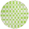 thumbnail image 1 of HomeRoots 591119 8 ft. Lime Green & Ivory Round Geometric Washable Indoor & Outdoor Area Rug, 1 of 1